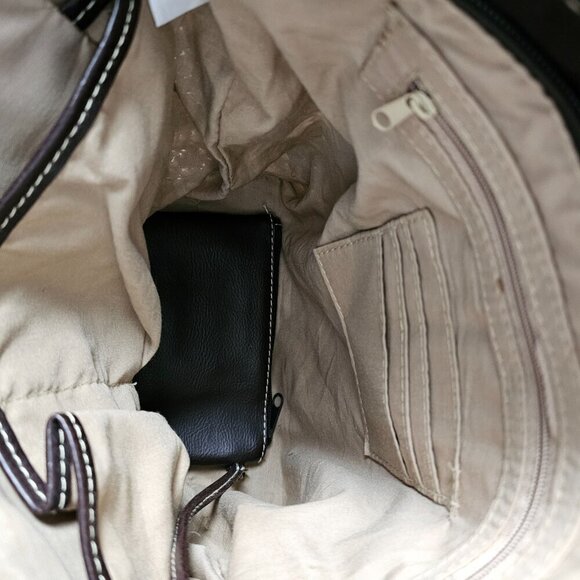 Super Tote New Crochet Boho Bucket Neutral Taupe Cream 3 Piece Shoulder Bag - Picture 7 of 16